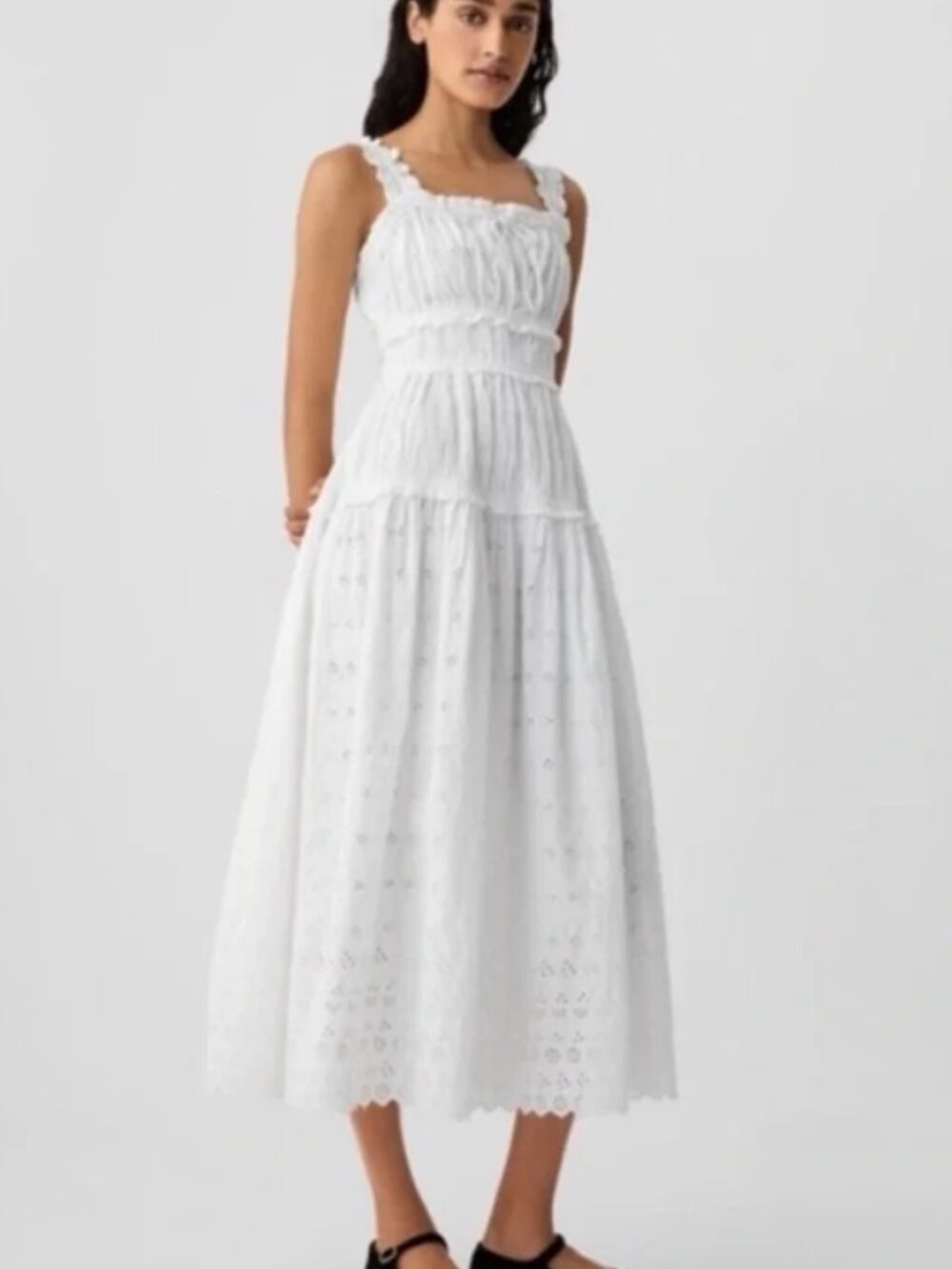 NWT White Eyelet Midi Dress – Gap x DOEN